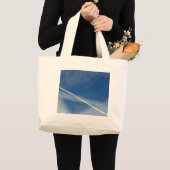 空の白いレース ラージトートバッグ (正面(商品))