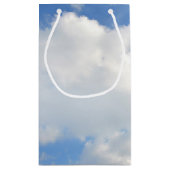 空の白バレーボール スモールペーパーバッグ (裏面)