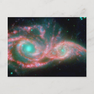 空の目NGC 2207 NASA ポストカード