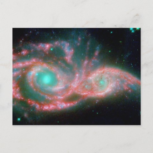 空の目NGC 2207 NASA ポストカード (正面)