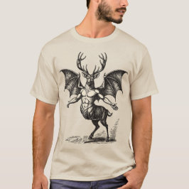 空の神秘の鹿 フルフル Tシャツ