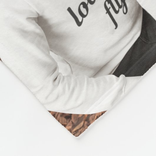 '空の素晴らしパイロット'フォトコラージュ,飛行機,モダン フリースブランケット (角)