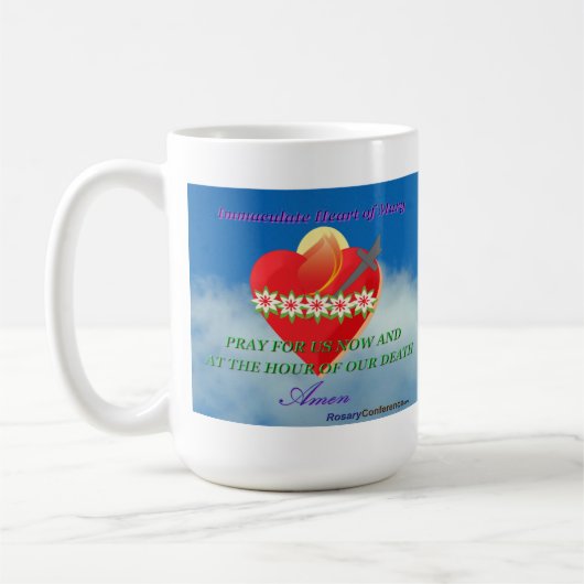 空の緑のScapularコップ コーヒーマグカップ (左)