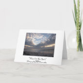 空の聖書の引用文のハート カード (裏面)