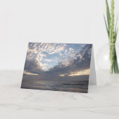 空の聖書の引用文のハート カード (正面)