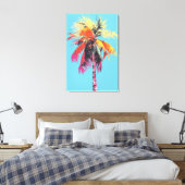 空の背景とココナッツツリーのプリント キャンバスプリント (インサイチュ (寝室))