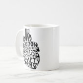 空の胸：解剖学的ハート コーヒーマグカップ (正面左)