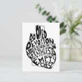 空の胸:解剖学的ハート ポストカード (スタンド正面)