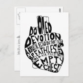 空の胸:解剖学的ハート ポストカード (正面/裏面)