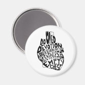 空の胸：解剖学的ハート マグネット (正面/裏面)