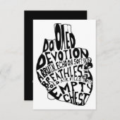 空の胸：解剖学的ハート 招待状 (正面/裏面)