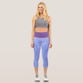 空の色と紫 カプリレギンス (正面)