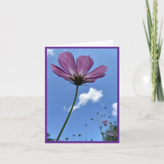 空の花のノートカードを手に入れる サンキューカード (正面)
