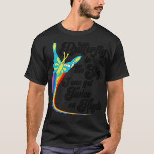 空の蝶の私は2倍の高さを得ることができる Tシャツ