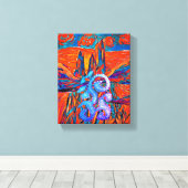 空の表現バラ キャンバスプリント (インサイチュ (ウッドフロア))