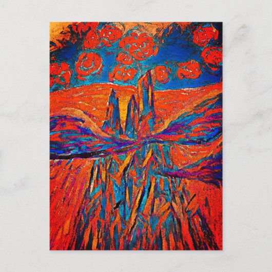 空の表現バラ ポストカード (正面)