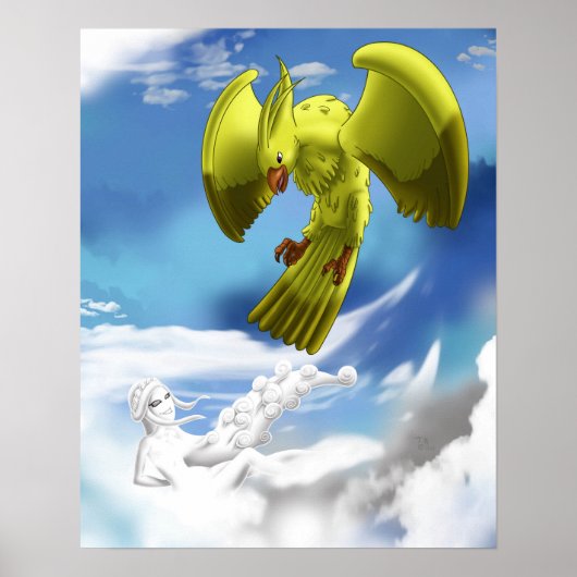 空の要素と鳥 ポスター (正面)