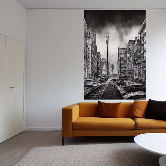 空の見捨てられた都市 | AIアートポスター ポスター