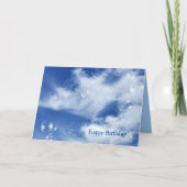 空の誕生日の泡 カード (正面)