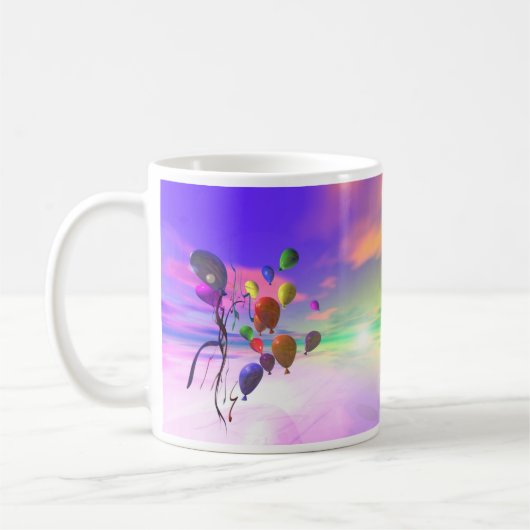 空の誕生日バルーン コーヒーマグカップ (左)