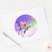 空の誕生日バルーン ラウンドシール (封筒)