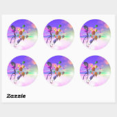 空の誕生日バルーン ラウンドシール (シート)