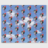 空の誕生日バルーン ラッピングペーパー (フラット)