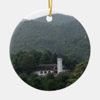 空の谷のオーナメントのチャペル セラミックオーナメント