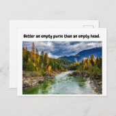 空の財布の方が、空の頭よりはましだ。 ポストカード (正面/裏面)