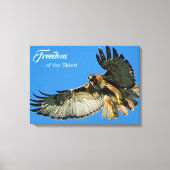 空の赤尾のタカの自由 キャンバスプリント (正面)
