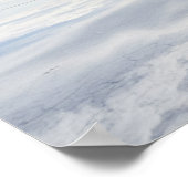 空の鏡: 超現実的な塩湖の反射 ポスター (角)