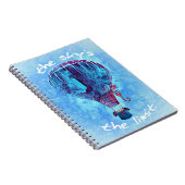 空の限界の水彩画の熱気の気球 ノートブック (右側)