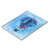 空の限界の水彩画の熱気の気球 ノートブック (左側)