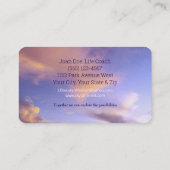 "空の限界"青い空、雲かわいらし 名刺 (裏面)