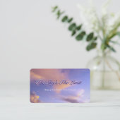 "空の限界"青い空、雲かわいらし 名刺 (スタンド正面)