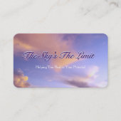 "空の限界"青い空、雲かわいらし 名刺 (正面)