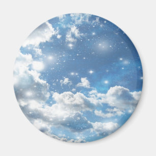 空の雲が輝く マグネット