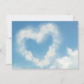空の雲のハート 結婚式おめでとう セーブザデート (裏面)