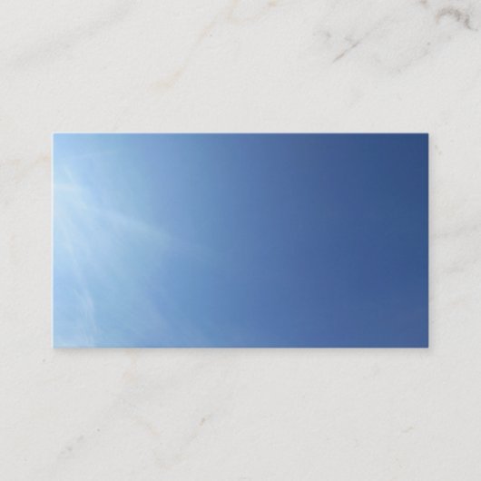 空の雲の青く明白でクラシックな自然の名刺 名刺 (正面)