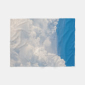 空の雲 フリースブランケット (正面(横))