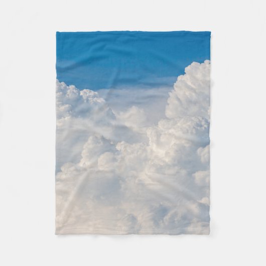 空の雲 フリースブランケット (正面)