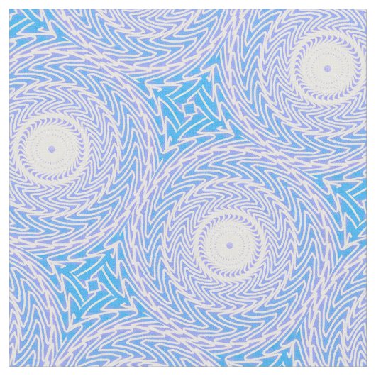 空の青い円のパターン ファブリック (クローズアップ)