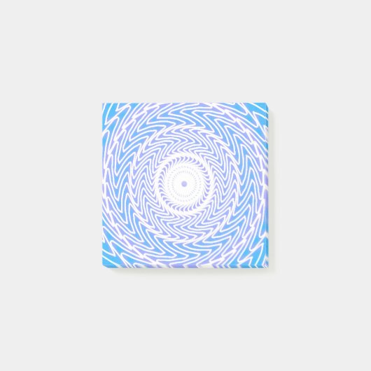 空の青い円のパターン ポストイット (正面)