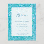 空の青い特別なパーティー招待状 ポストカード (正面)