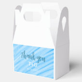 空の青い色の感謝のメッセージ カップルの名前と日付と年を追加するテキスト フェイバーボックス (オープン)