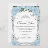 空の青い花のスイート16 キンセアニエラ感謝カード 招待状 (正面)