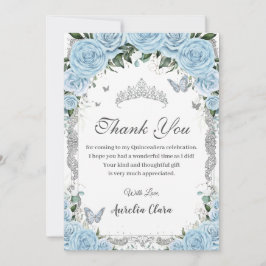 空の青い花のスイート16 キンセアニエラ感謝カード 招待状