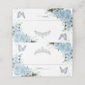 空の青い花の蝶のキンチャネラ XV 16 プレイスカード (外部開封)