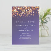 空の青とゴールドの結婚式招待状お知らせ 招待状 (スタンド正面)