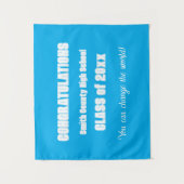 空の青と白のスクールカラー 卒業式 タペストリー (正面)